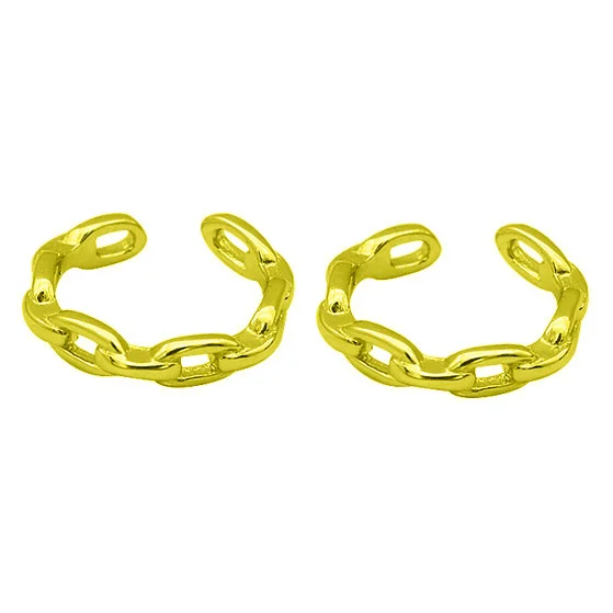 A Gold Elfoplatasi, 925 пробы, серебряные, милые, закрученные, полые серьги-манжеты, клипсы для женщин, без серьги в стиле пирсинга, ювелирные изделия DA372 - Окраска металла: A Gold