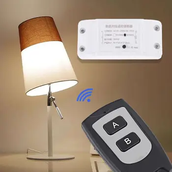 

AC85V-250V 2 Channel Wireless Remote Control Single Light Switch Receiver Transmitter for Door Gate Lamps Fans Accessories
