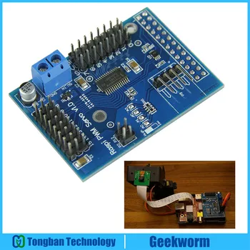 

Raspberry Pi / Arduino 16-Channel Servo Shield 12-bit PWM/Servo I2C Input for arduino / Raspberry Pi