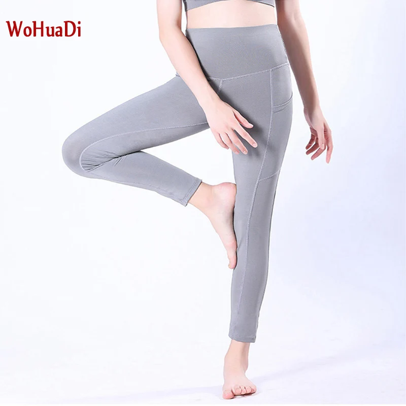 

WOHUADI Gym Leggings Sports Pants Women Yoga Fitness Pants Top Quality High Waist Seamless Dance Workout Leggings M/L