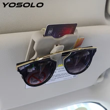 YOSOLO многофункциональный автомобильный солнцезащитный козырек, Прямая поставка авто парковочная карта держатель Автомобильный, органайзер микросхемой чипом микропроцессорные карты Клип держатель для солнцезащитных очков