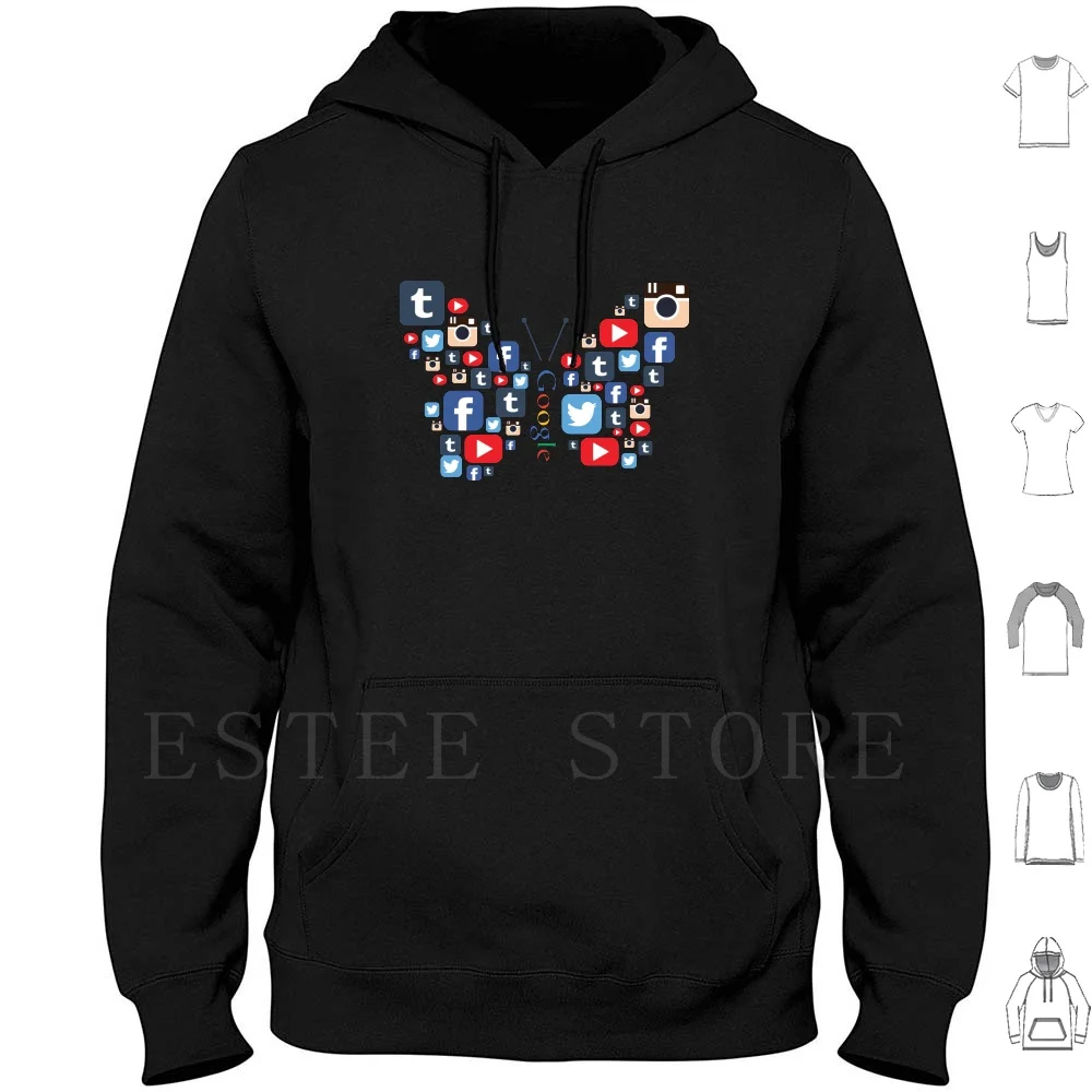 

Social Hoodie Long Sleeve Social Social Tumblr Instagram Youtube Facebook The Social Social Cute Social Media Media