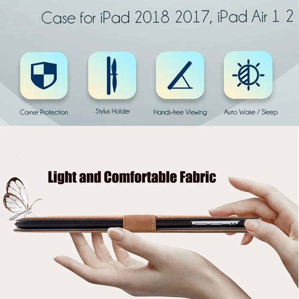 Coolaxy Обложка для iPad Air 1/2 чехол с автоматическим включением и Функция чехол для iPad 9,7 на каждый день из искусственной кожи смарт-чехол для iPad Air 2