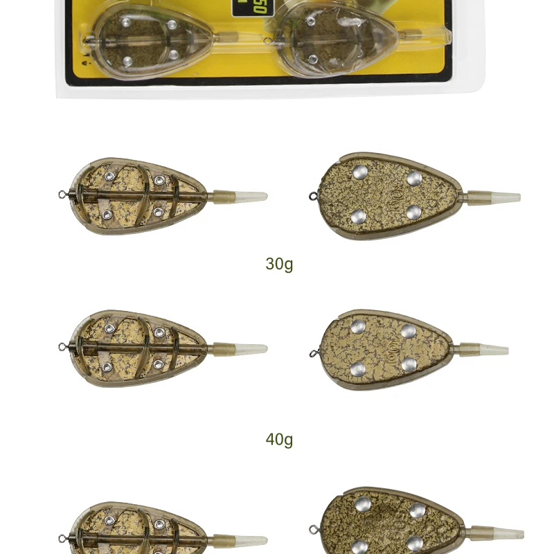 Mosodo, форма для ловли карпа, 15 г, 20 г, 30 г, 40 г, 50 г, металлическое покрытие, встроенный питатель, большая емкость, свинцовый грузило, Метатель приманки
