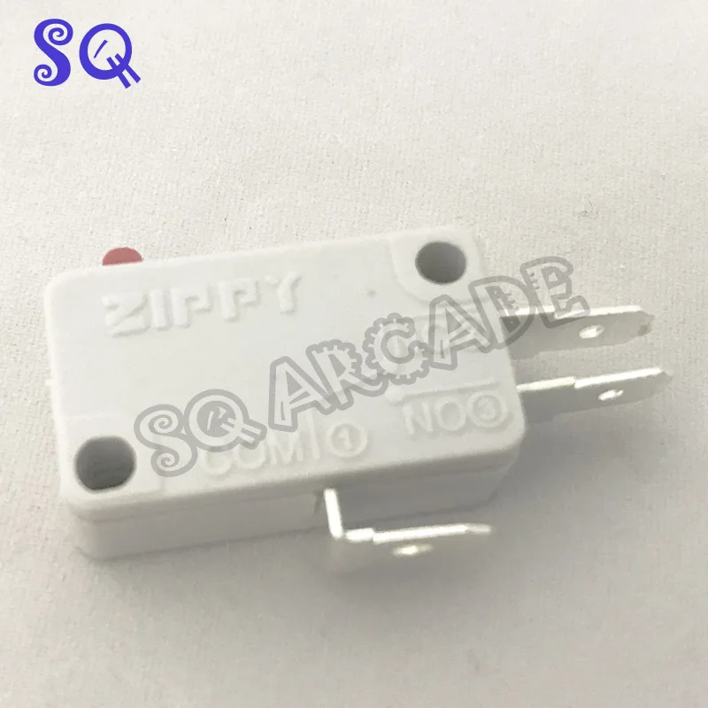 100pcs/lot White ZIPPY Microswitch Micro switch for Arcade Joystick 3 Terminals for Acade Game Machine/Accessories/Parts 100pcs zippy switch for push button 3 terminals yellow microswitch for button arcade machine parts jamma cabinet accessories