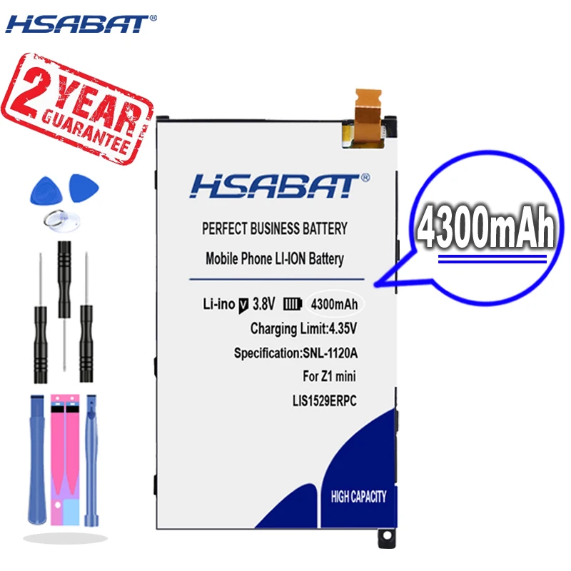 New Arrival [ HSABAT ] 4300mAh LIS1529ERPC Replacement Battery for Sony Xperia Z1 mini Z1mini D5503 Compact M51w | Мобильные