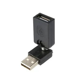 

New USB 2.0 Male To USB Female 360 Degree Rotation Angle Extension cable Adapter Hot new