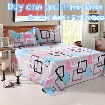 

Buy one get three sheets and two pillowcases, cartoon sheets, soft cotton sheets, king-size bed/large single bed, 1.8M