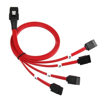 

0.5m/1m Internal Mini SAS 36Pin SFF-8087 to 4 SATA 7Pin 12Gbps HD Splitter Breakout Cable Server Hard Disk Data Connector Cable