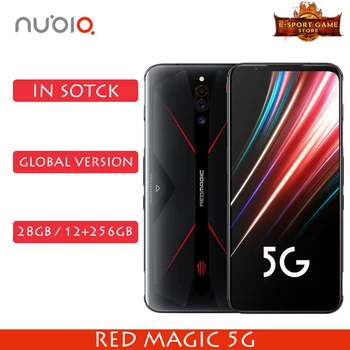 Перейти на Алиэкспресс и купить Глобальная версия Nubia Red Magic 5G, игровой телефон Snapdragon 865, 8/12 ГБ ОЗУ 128 Гб ПЗУ, 144 Гц, частота обновления, смартфон OTA Update