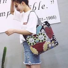 Для женщин холст мешки для девочки с изображениями растений с цветочным принтом сумки для шоппинга большой Ёмкость Экологичная, вместительная сумка для Для женщин bolsas de тела