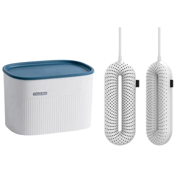

1Pcs Portable Household Electric Disinfection Shoes Dryer & 1Pcs Portable Toilet Paper Holder Home Storage Box