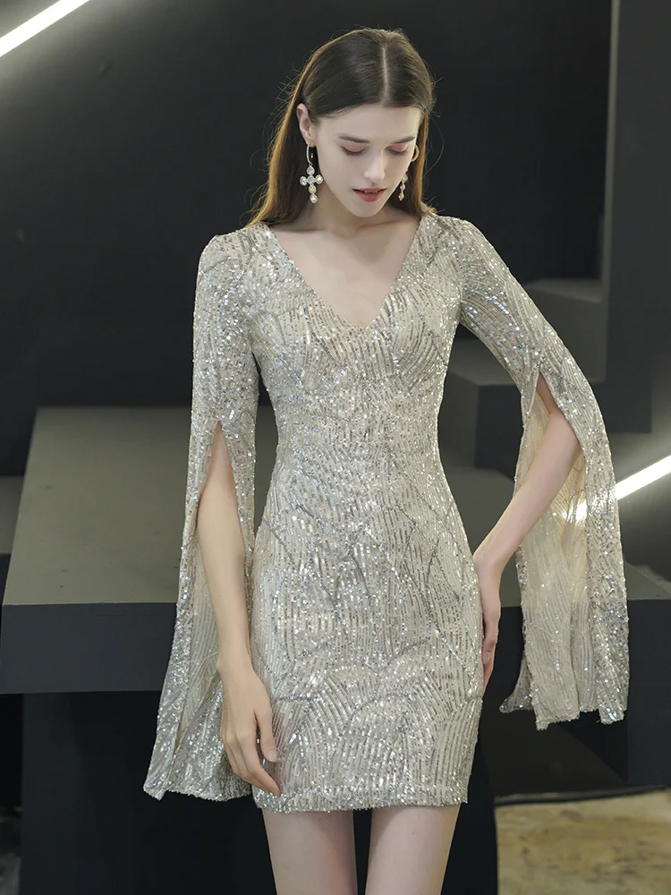 فستان نسائي من الترتر من YIDINGZS, فستان نسائي ضيق...