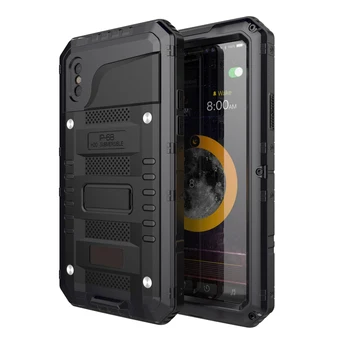 

Metal Waterproof Case for iPhone X Heavy Duty Hybrid Tough Rugged Armor Metal Phone Case for iPhon X 8 7 6 6s Plus Coque