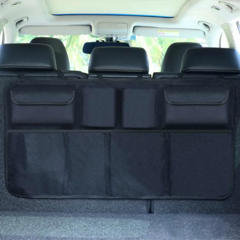 

Car Trunk Organizer Adjustable Backseat Storage Bag Net High Capacity Multi-use Oxford Automobile Seat Back Organizers Universal
