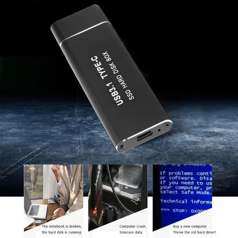M.2 NVMe к USB3.1 Тип-C корпуса переносного жесткого диска адаптер Поддержка 8T внешний корпус чехол для NVME PCIE m ключ SSD жесткий диск коробка