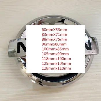 

1pcs chrome car Steering Wheel Sticker ABS Front Bonnet Grill rear Trunk Badge Emblem Sticker styling