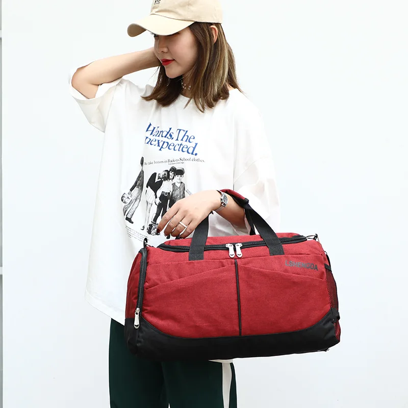 

2019 new water-repellent wear-resistant travel bag men's and women's fashion sports shoulder slung portable dual-use bag