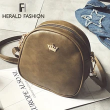 Herald модные женские сумки через плечо с короной из искусственной кожи, женские маленькие одноцветные классические сумки через плечо, женские сумки