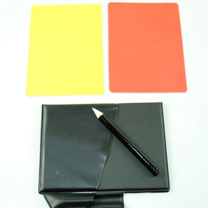 Soccer Referee Red Yellow Card Record Football Match Warning Card for Sports FOU99