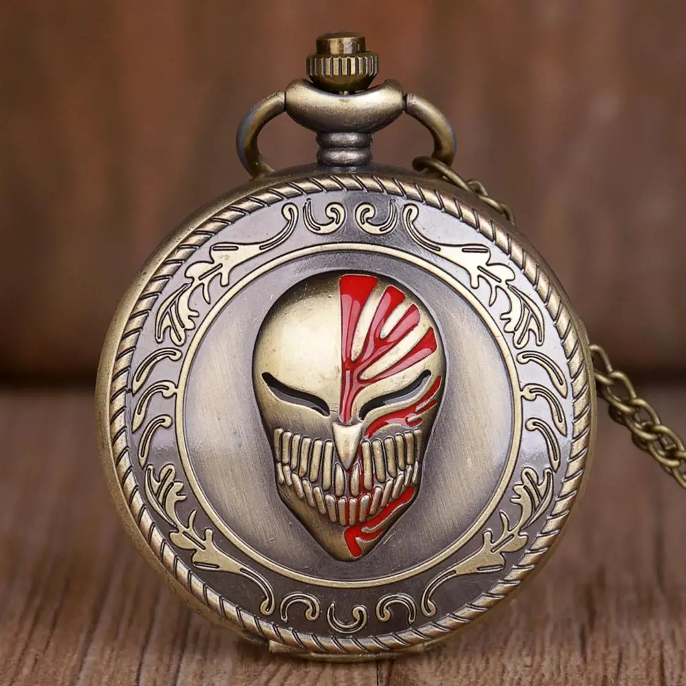 

Iron Man Top Vintage Pocket Watch Quartz Analog Mask Superman Necklace Chain Copper Jewelry Avengers Best Gifts for Men Children