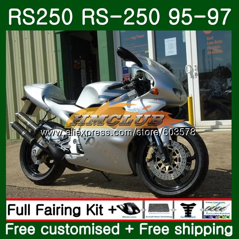 Набор для ухода за кожей Aprilia RS-250 RSV250 RS250 1995 1996 1997 45CL. 40 RSV250 RR RS 250R для детей ростом 95-97 РСВ 250 RR RS 250 95 96 97 обтекатель все серебристый