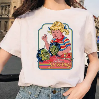 

Women's T-shirt ZOGANKIN casual T-shirt ladies Ulzzang casual cartoon T-shirt Grunge Harajuku T-shirt retro top female