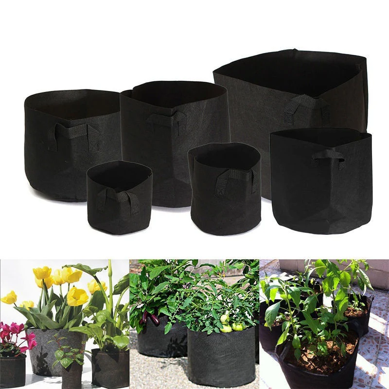 Войлочный горшок из ткани посадочные мешки выращивание садовые горшки плантаторы овощные мешки для питомника кармашки для выращивания растений фермы товары для домашнего сада