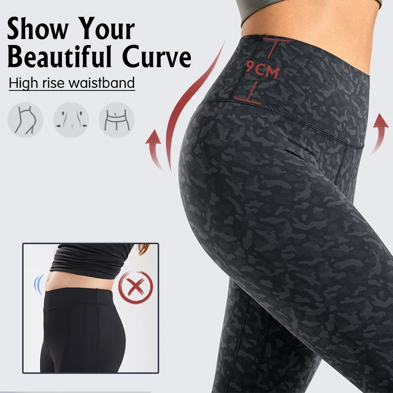 Workout Leggings  Yoga Pants - Women's 7/8 High Waisted Yoga