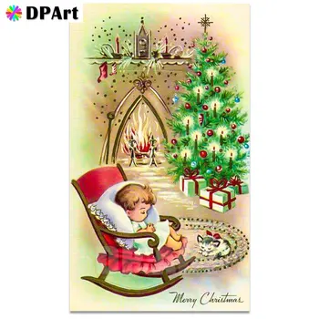 

Diamond Painting Full Square/Round Drill Christmas Fire Gift Child 5D Daimond Embroidery Painting Cross Stitch Rhinestone L213