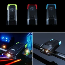 Портативный Точечный светильник s для велосипеда, индукционный передний светильник, зарядка через Usb, умный головной светильник с рогом, светодиодная велосипедная лампа, велосипедный мигающий светильник