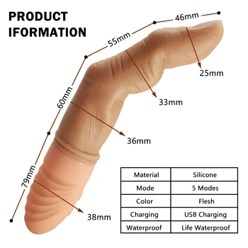 Powerful Finger Vibrator for Women G Spot Stimulate Vagina Massager Heating Silicone Finger Dildo Masturbator Adult Sex Toys 6