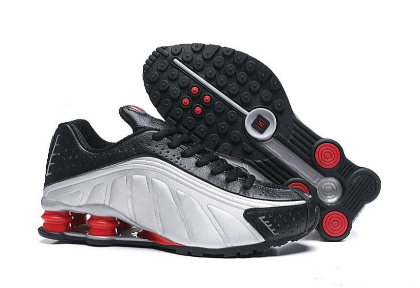 Новинка, мужские дизайнерские кроссовки Shox R4, мужские кожаные кроссовки с подушкой, высокое качество, уличные кроссовки, лучшие спортивные кроссовки - Цвет: 15