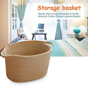 

Folding Cotton Basket Cotton Hamper Cotton Storage Basket Clothing Debris Storage Basket Toy Laundry Basket