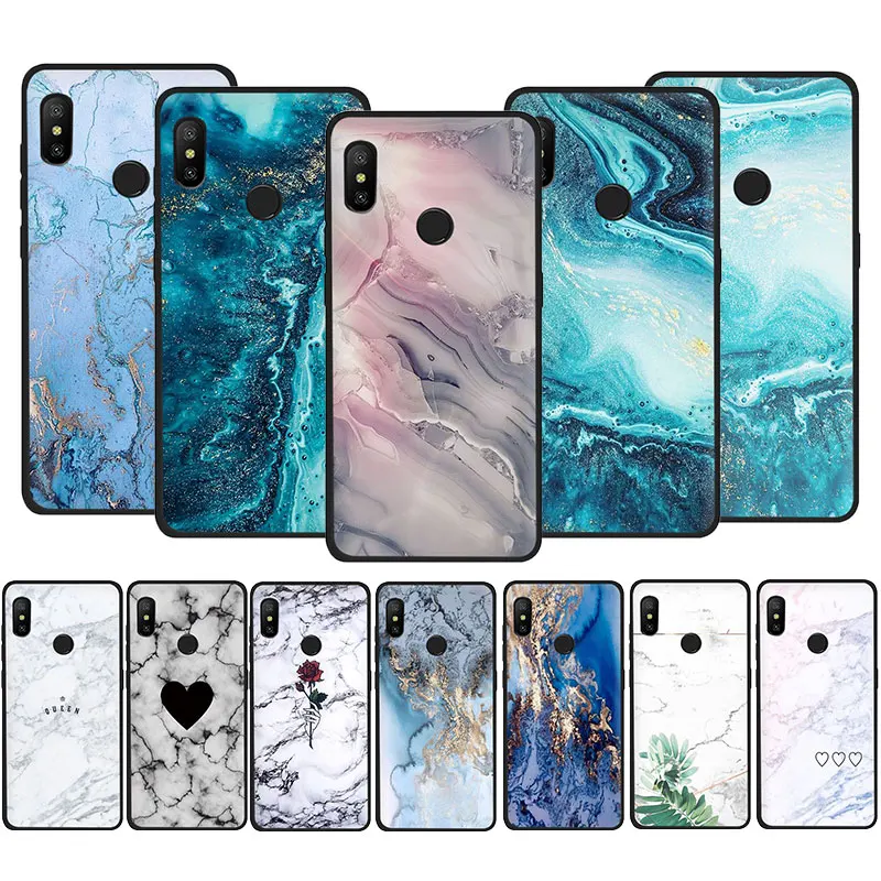 Оригинальный Роскошный Мраморный Мягкий силиконовый чехол из ТПУ для Redmi Note 5 6 7 8 9