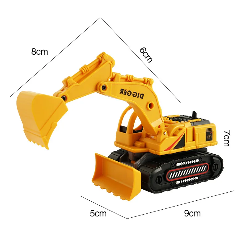 

Hit Variable Robot Excavator Grab Wood Car Model Toy Car Inertia Transformation Car Drop-resistant Engineering Vehicle Boy