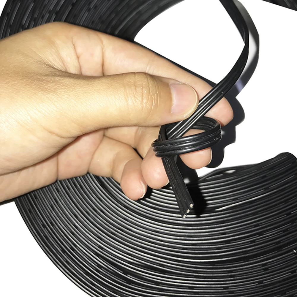 3P 3 ядра Гибкая силиконовая линия 20AWG 26AWG 28AWG 30AWG параллельный кабель черный белый