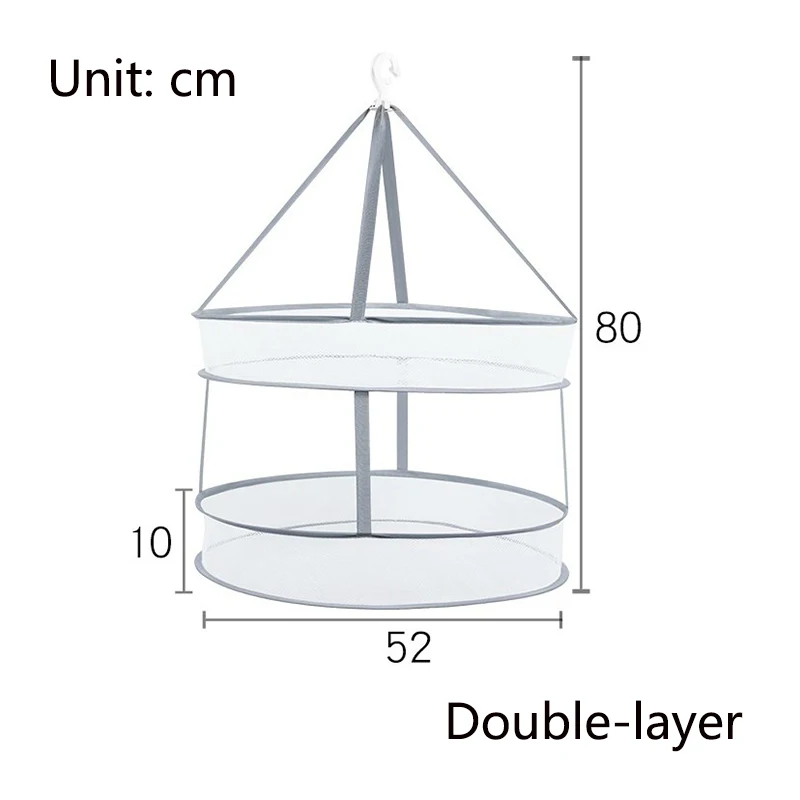 Double-layer Бюстгальтер корзина для сушки 2-х слойный висячая сетка сетчатая корзина для хранения сумка подвесная клетка белый свитер Нижнее белье Бюстгальтер Органайзер подвесная корзина - Цвет: Double-layer