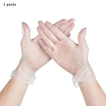 

100Pcs Disposable Transparent Pvc Gloves Beauty Tattoo Protective Gloves Labor Insurance Industrial Gloves Pvc Gloves