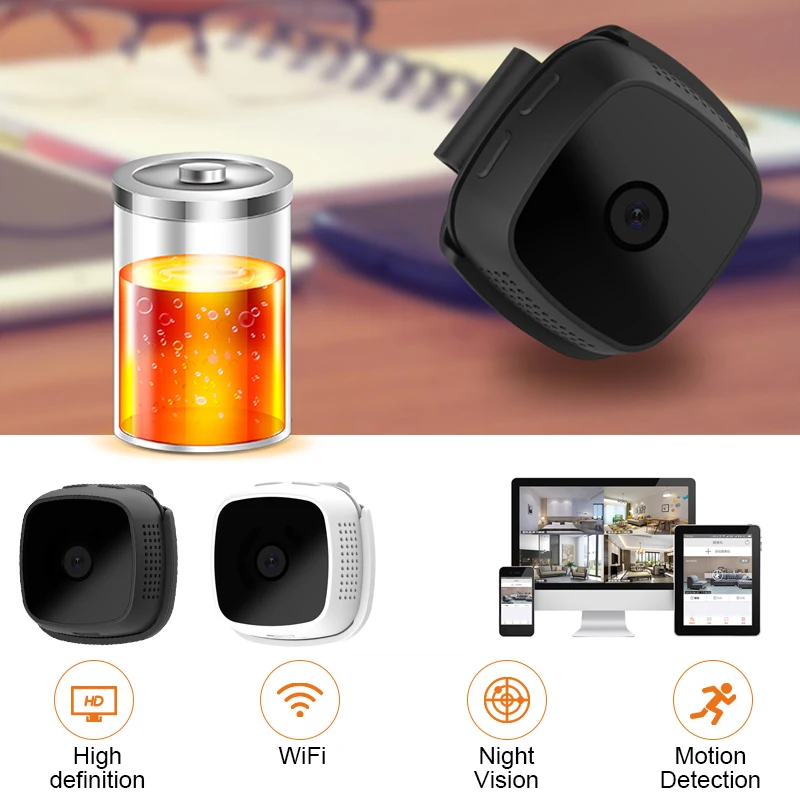 Мини Wifi IP камера инфракрасная видеокамера ночного видения 1080P HD 2.0MP H.264 C9 Домашняя безопасность TF карта HD Wifi камера
