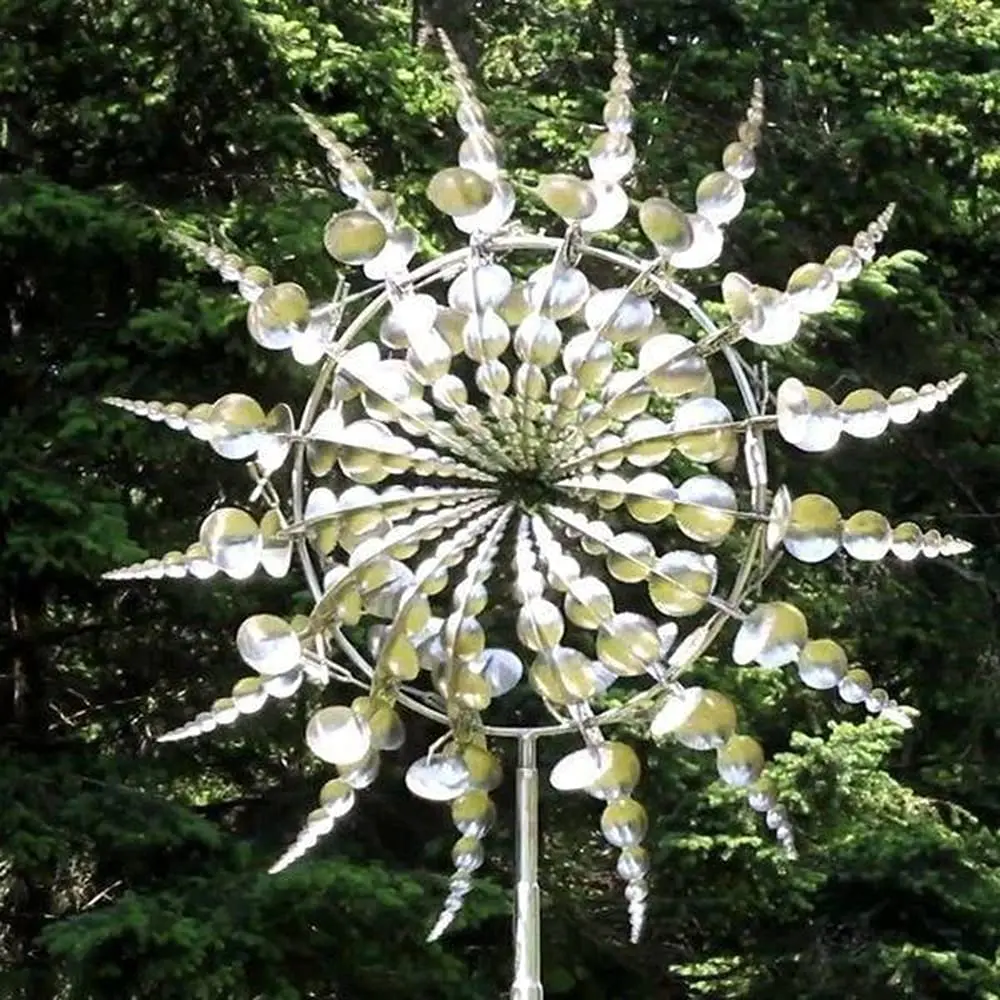 Unique and Magical Metal Windmill-Kinetic Wind Spinners with Garden Stake Perfect Decoration Gift Idea | Дом и - Цена: 