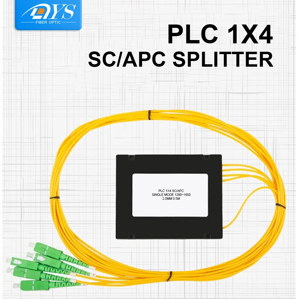 

5PCS 1x4 SC APC SC UPC Type PLC Splitter box PLC ABS Fiber Optical Telecom Splitter Connector box 0.5M 2.0mm Fiber