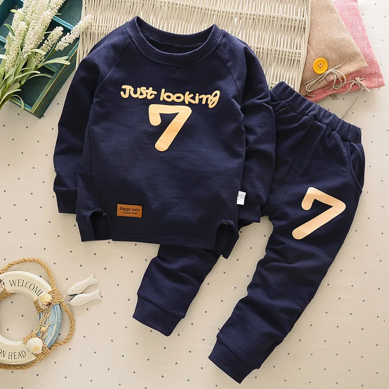 

Baby Boy Girls Cartoon Clothing Sets Autumn Two Piece Letter Print Children Sets Casual Kids Clothes Toddler Sport Suit Outfits