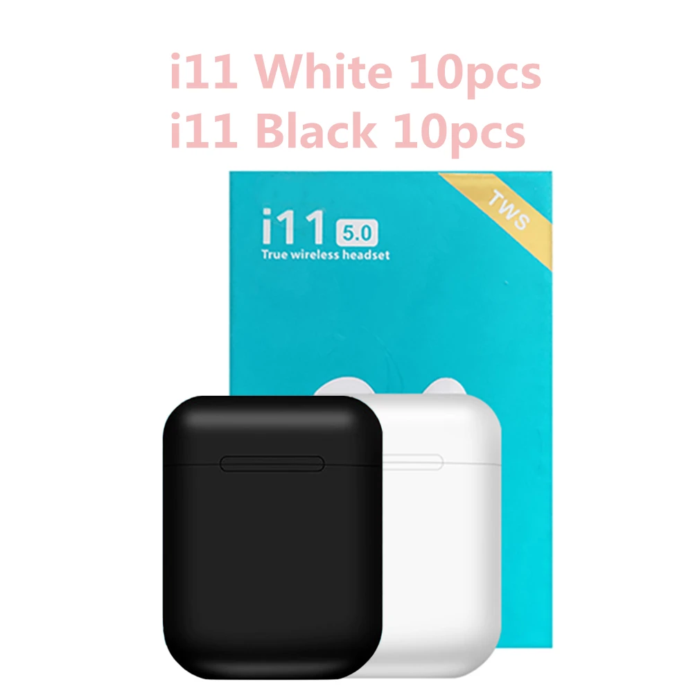 20 шт./лот i11 TWS Bluetooth 5,0 беспроводные наушники мини наушники i7s с микрофоном для iPhone samsung S6 S8 Xiaomi huawei - Цвет: i11 tws