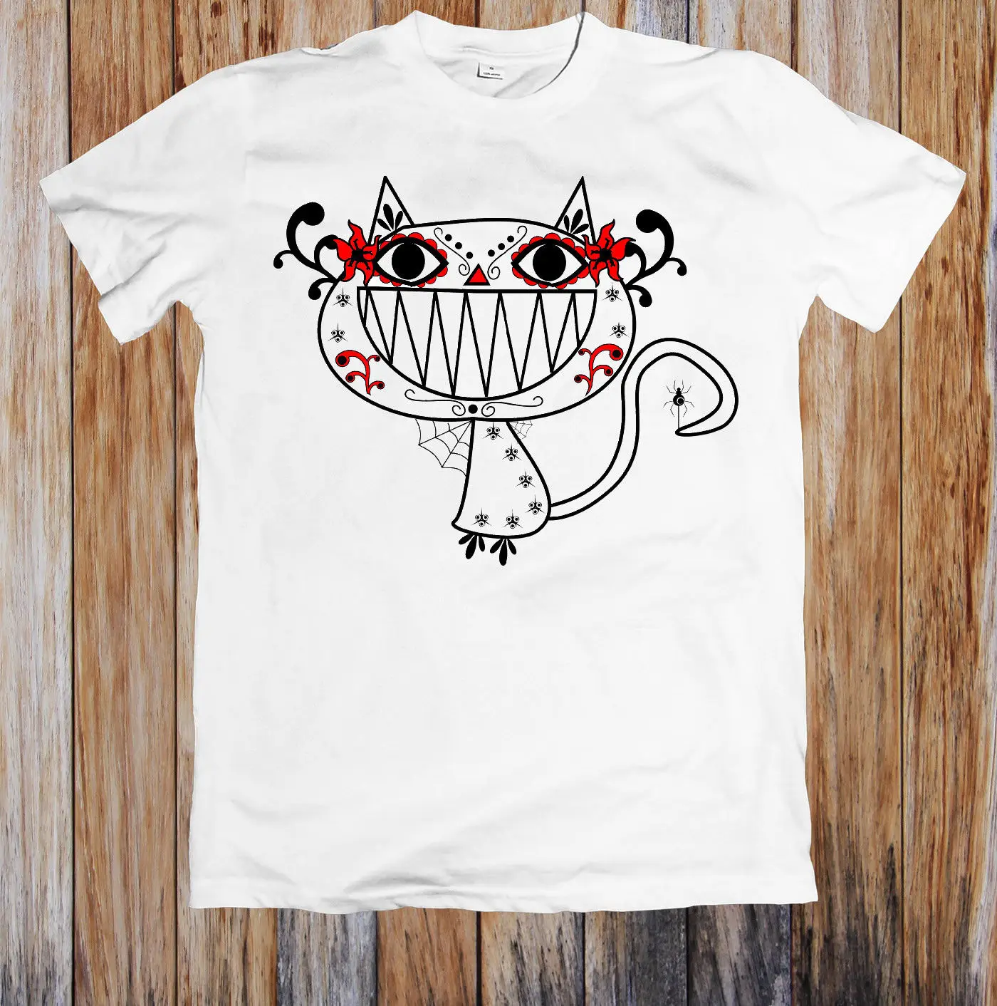 CATRINA COLOR SMILY CAT UNISEX T SHIRT Cool 2019 Fashion Men shirt | Мужская одежда