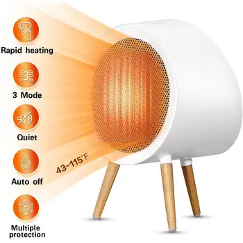 

GloryStar Quiet Fast Heating Space Heater 3 Modes Adjustable Heater for Home Office