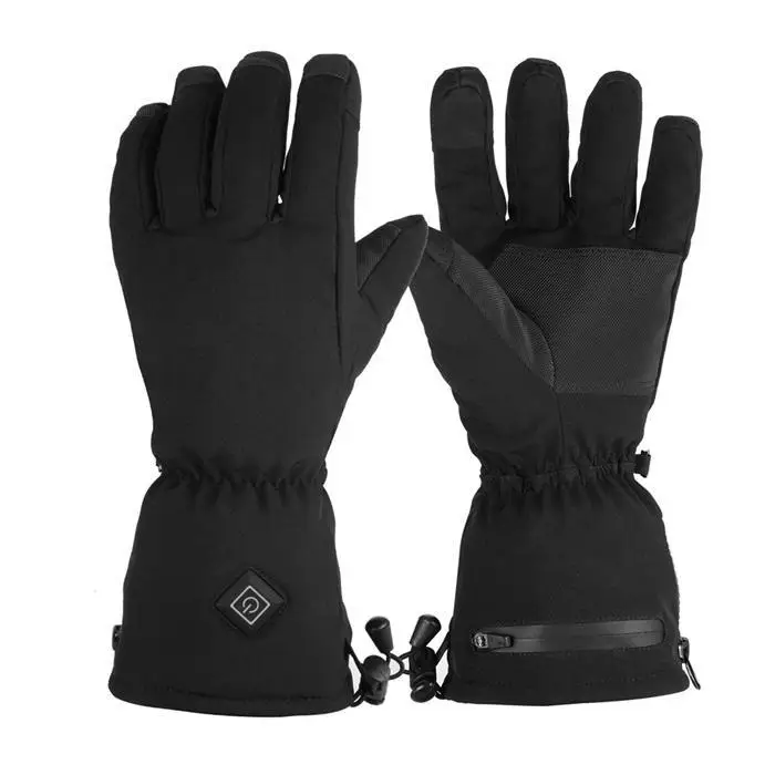 Мужские и женские перчатки с электрическим подогревом, зимние одноцветные перчатки для езды на велосипеде, пеших прогулок и т. д. теплые варежки с сенсорным экраном