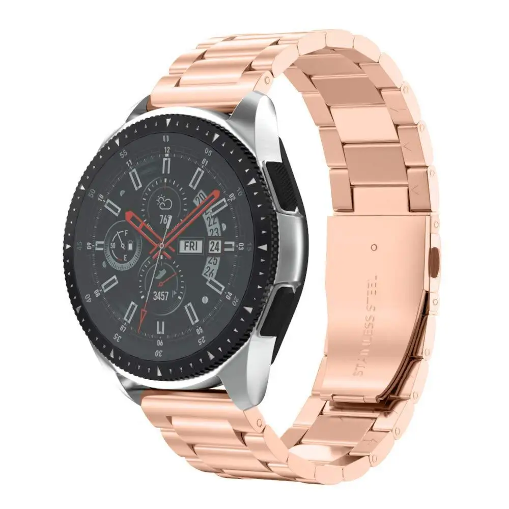 Подходит для samsung GearS2/S3/S4Classic smartwatch ремешок металлический из нержавеющей стали с тремя бусинами стальной ремень 20 м