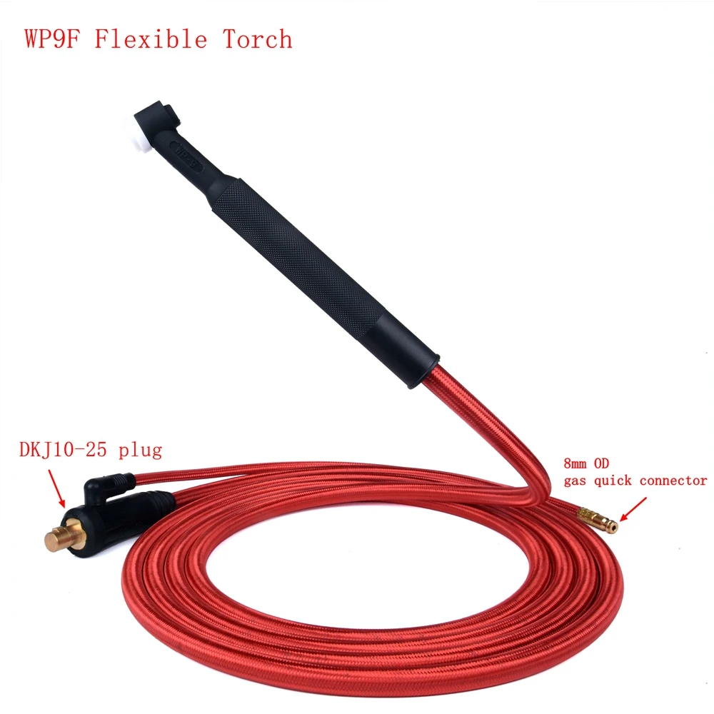 WP 9 WP9F TIG Welding Gun Welder Flexible Torch Gas Electric Integrated