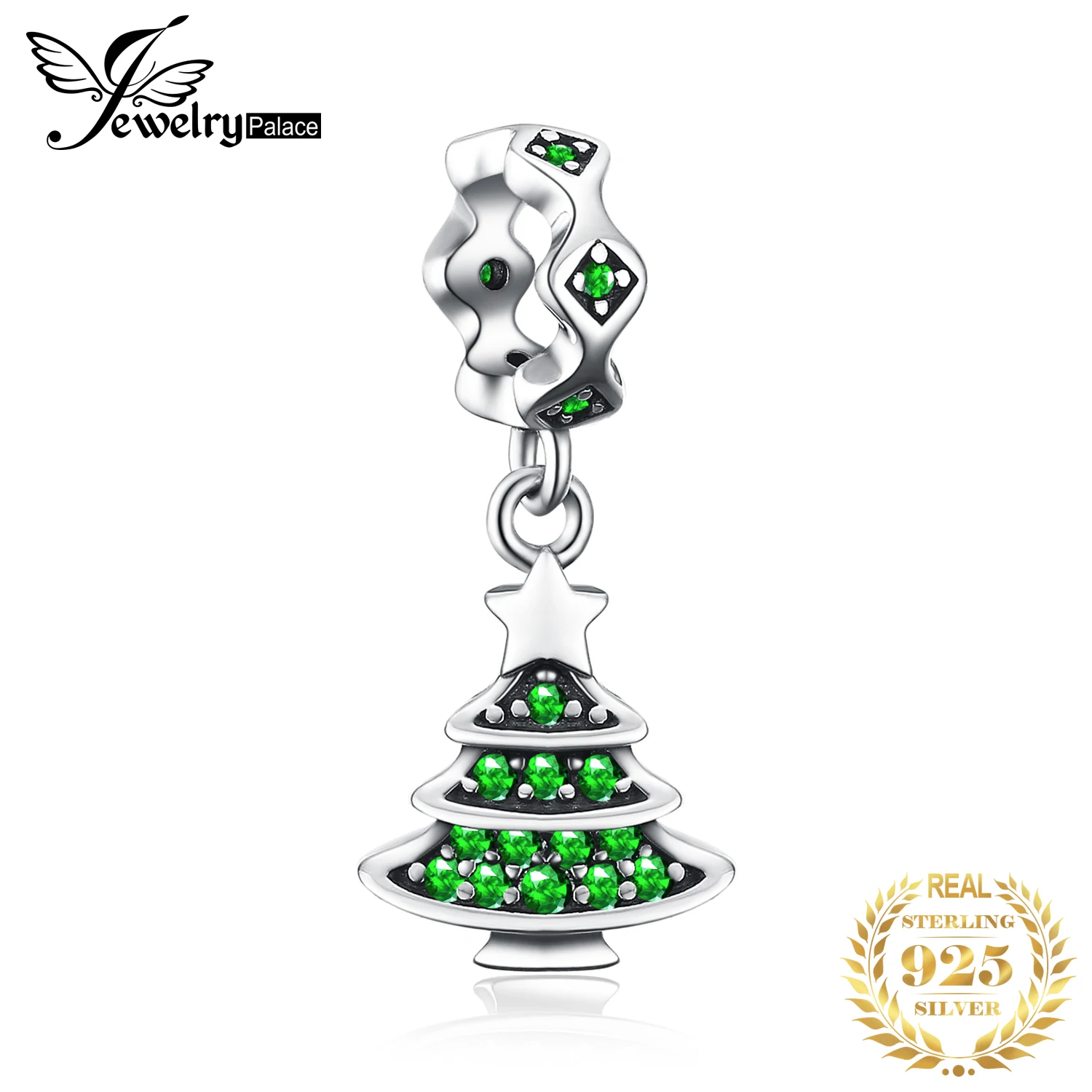 

JewelryPalace Christmas Tree 925 Sterling Silver Bead Charms Silver 925 Original For Bracelet Silver 925 original Jewelry Making